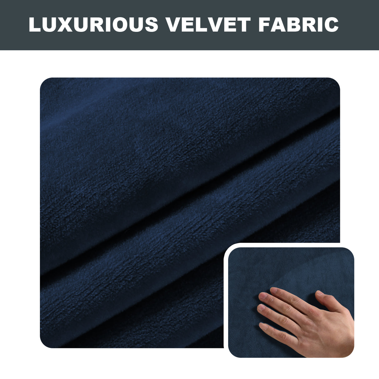 4-Pieces Stretch Velvet Recliner 2-Seater Slipcovers