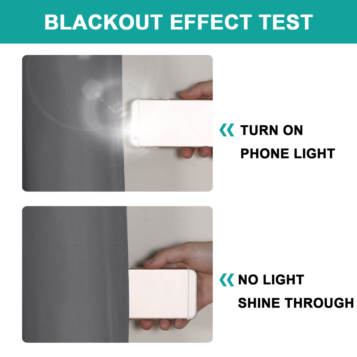 100% Blackout Curtains Full Light Blocking Curtain Draperies for Bedroom/Living Room 52'' x 108''