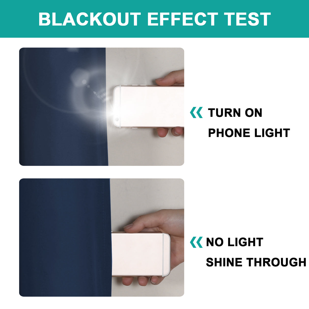 100% Blackout Curtains Full Light Blocking Curtain Draperies for Bedroom/Living Room 52'' x 96''