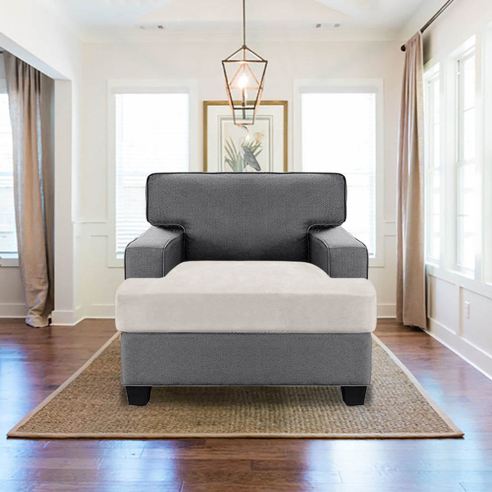 Stretch Velvet 1 Seater Slipcover for T-Cushion Armchair