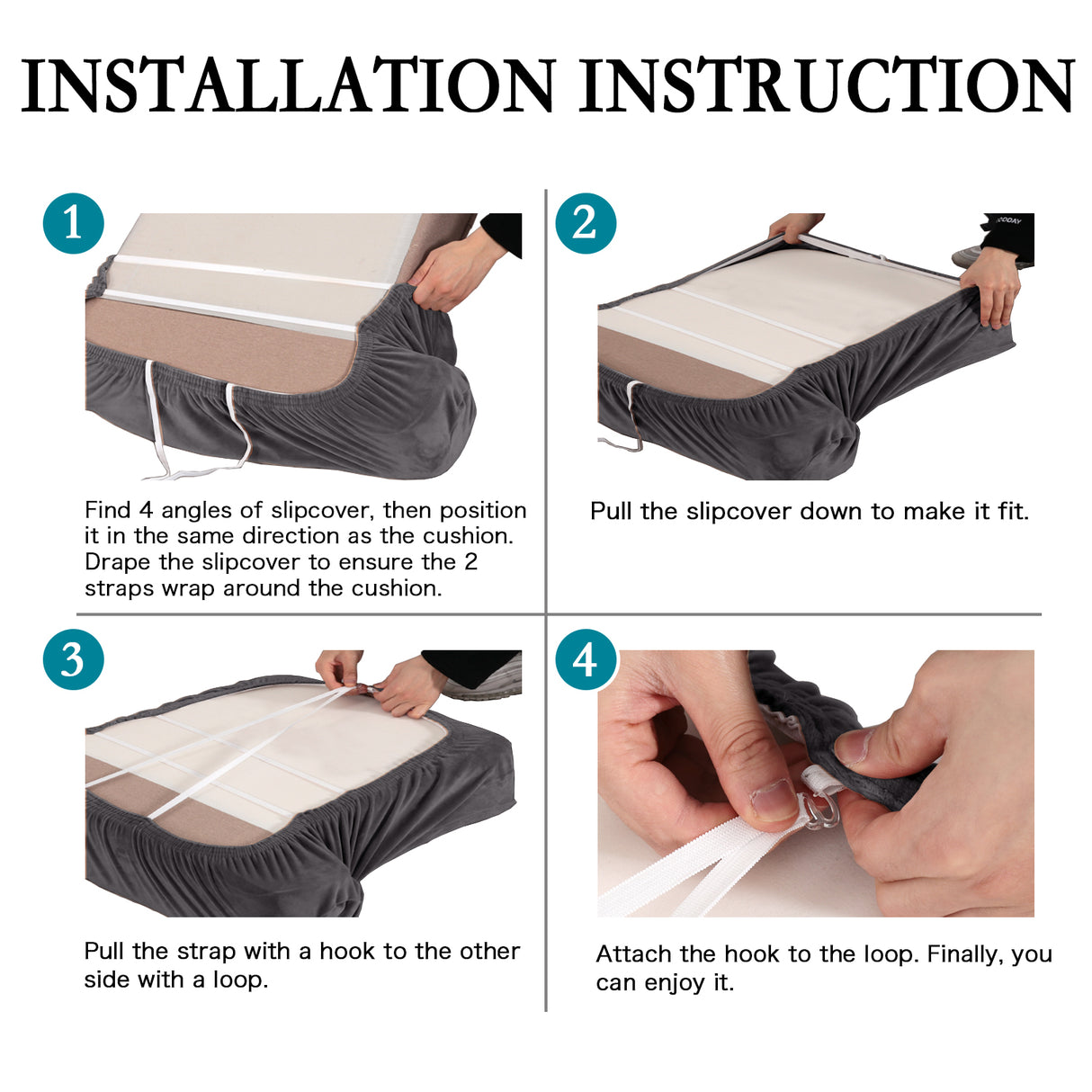 Stretch Velvet 2-Seater Slipcover for T-Cushion Loveseat Sofa