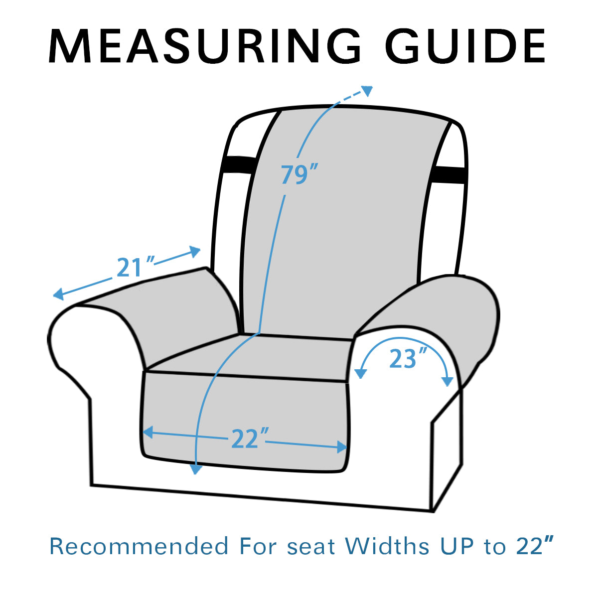 1-Piece Water Resistant Recliner Slipcover