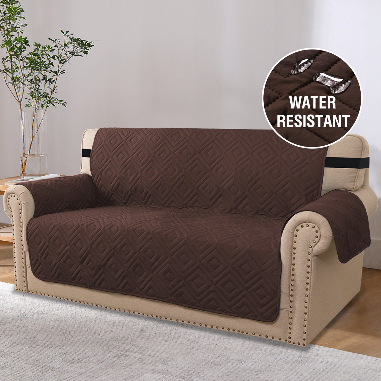 New Diamond 1-Piece Reversible Quilted Loveseat Pet Cover Protector, 75''H x 90''W