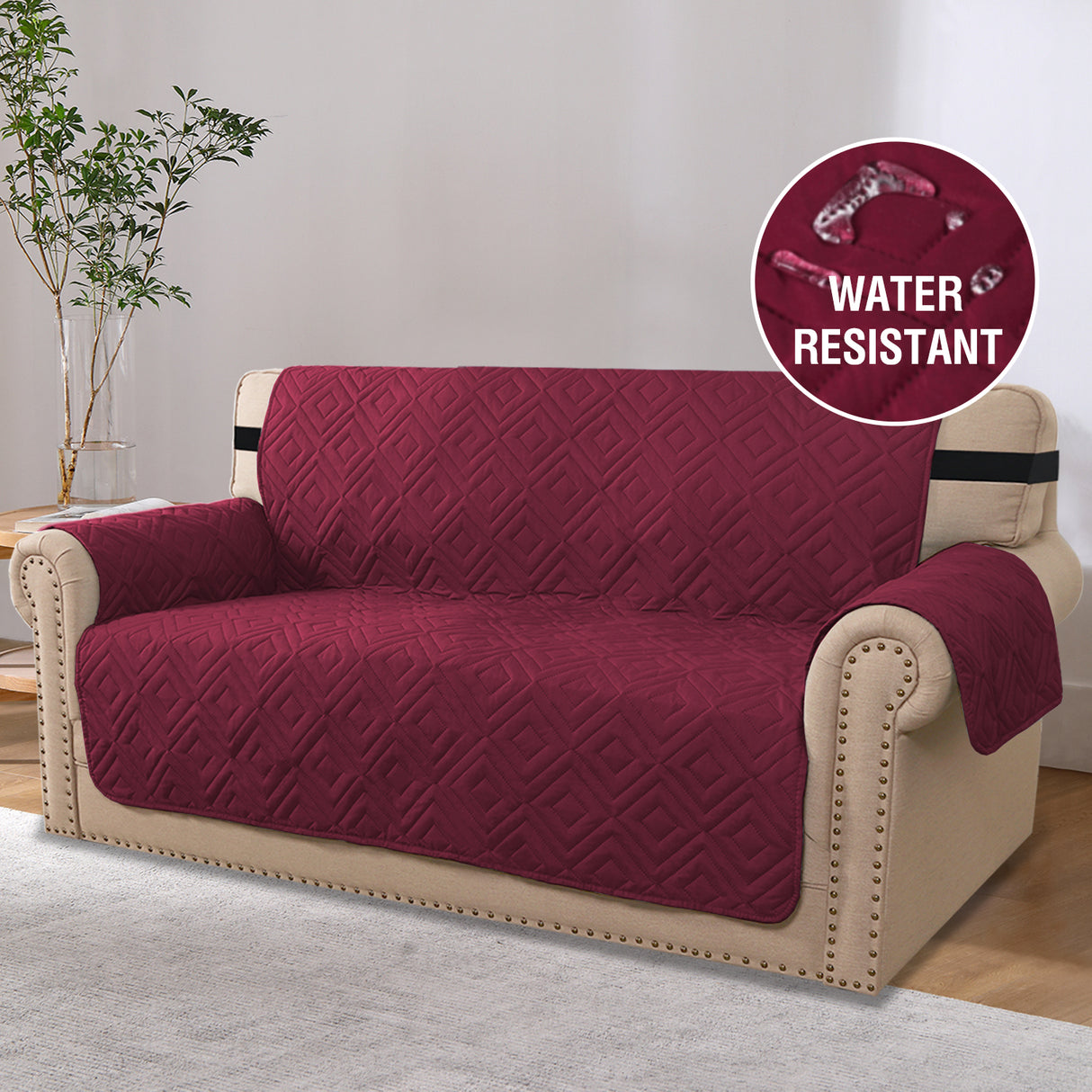 New Diamond 1-Piece Reversible Quilted Loveseat Pet Cover Protector, 75''H x 90''W