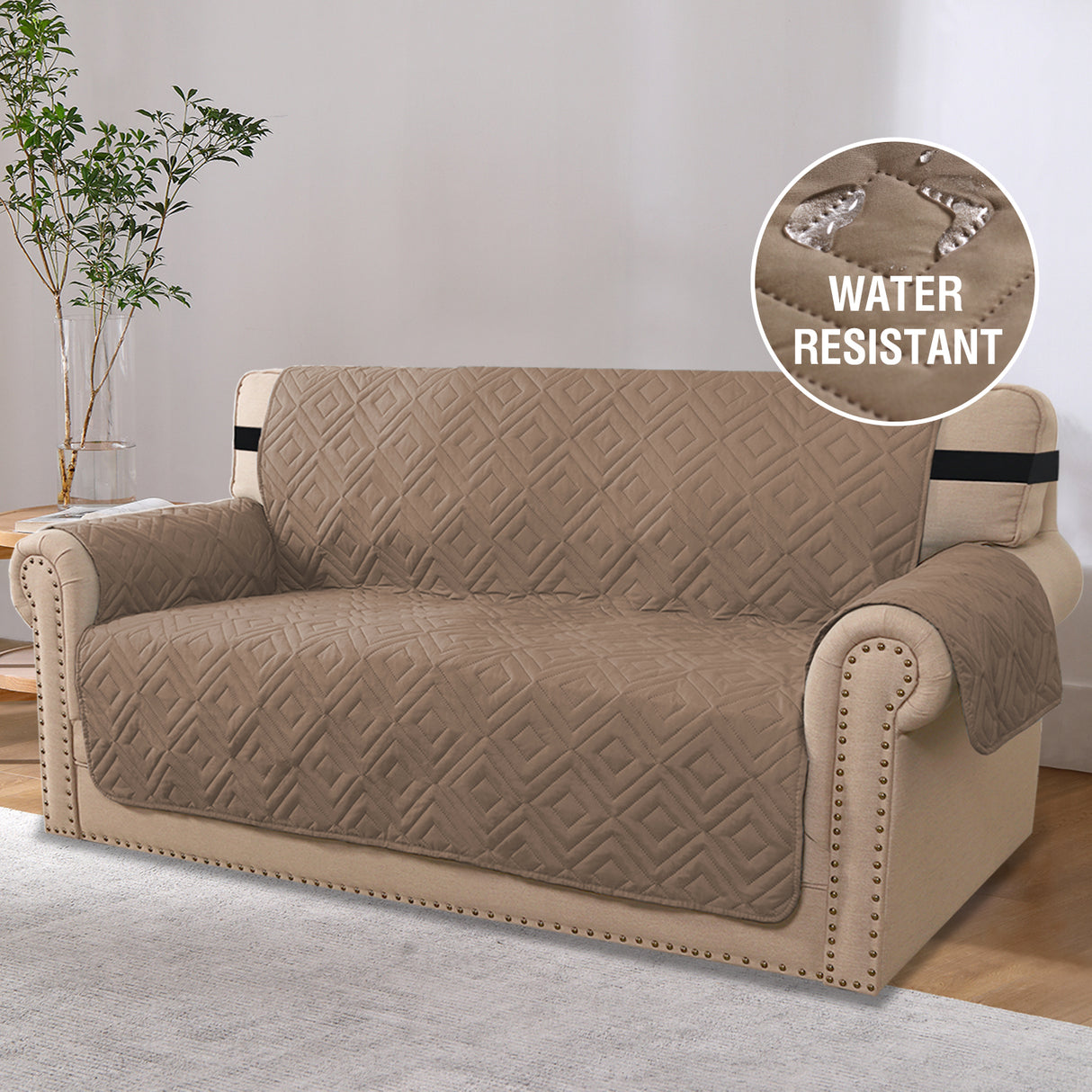 New Diamond 1-Piece Reversible Quilted Loveseat Pet Cover Protector, 75''H x 90''W