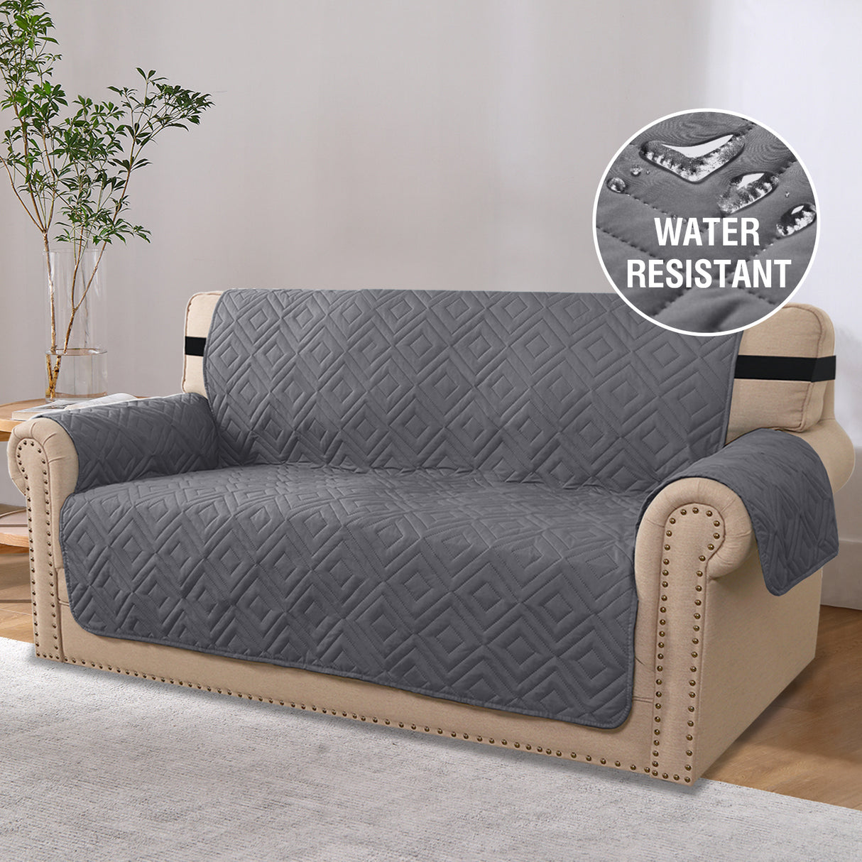 New Diamond 1-Piece Reversible Quilted Loveseat Pet Cover Protector, 75''H x 90''W