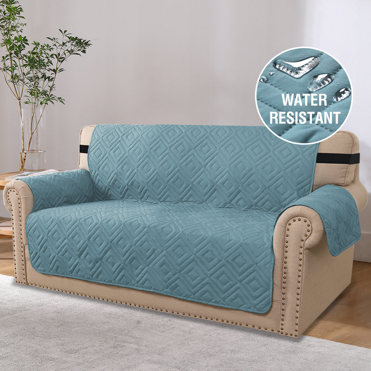 New Diamond 1-Piece Reversible Quilted Loveseat Pet Cover Protector, 75''H x 90''W