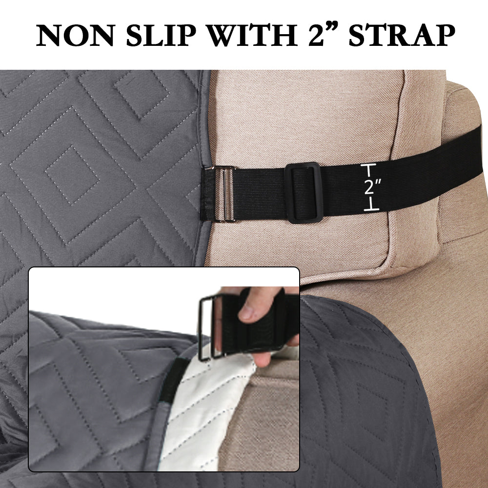 New Diamond 1-Piece Reversible Quilted Sofa Pet Cover Protector, 75"H x 110"W