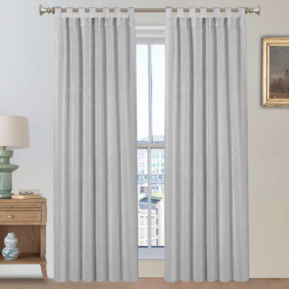 Tab Top Natural Linen Mixed Sheers Sold by 2 (52'' x 96'')