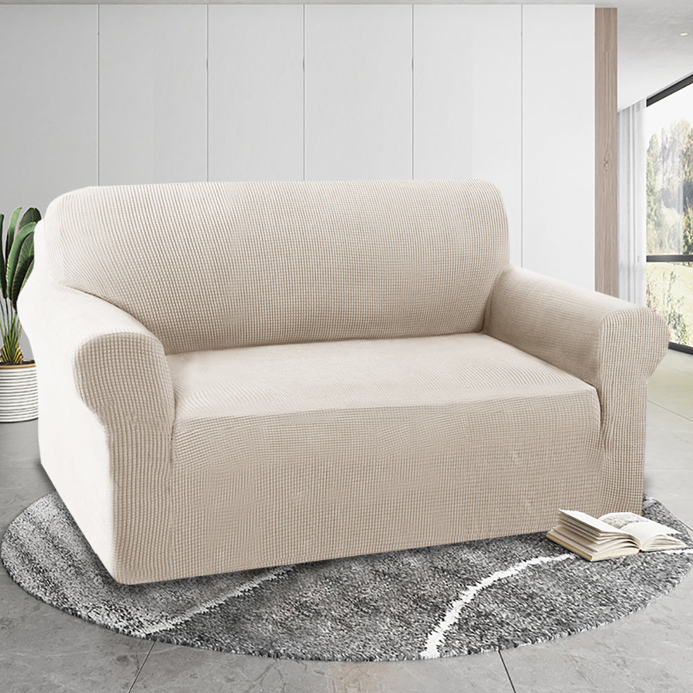 1-Piece Jacquard 2 Seater Loveseat Slipcover