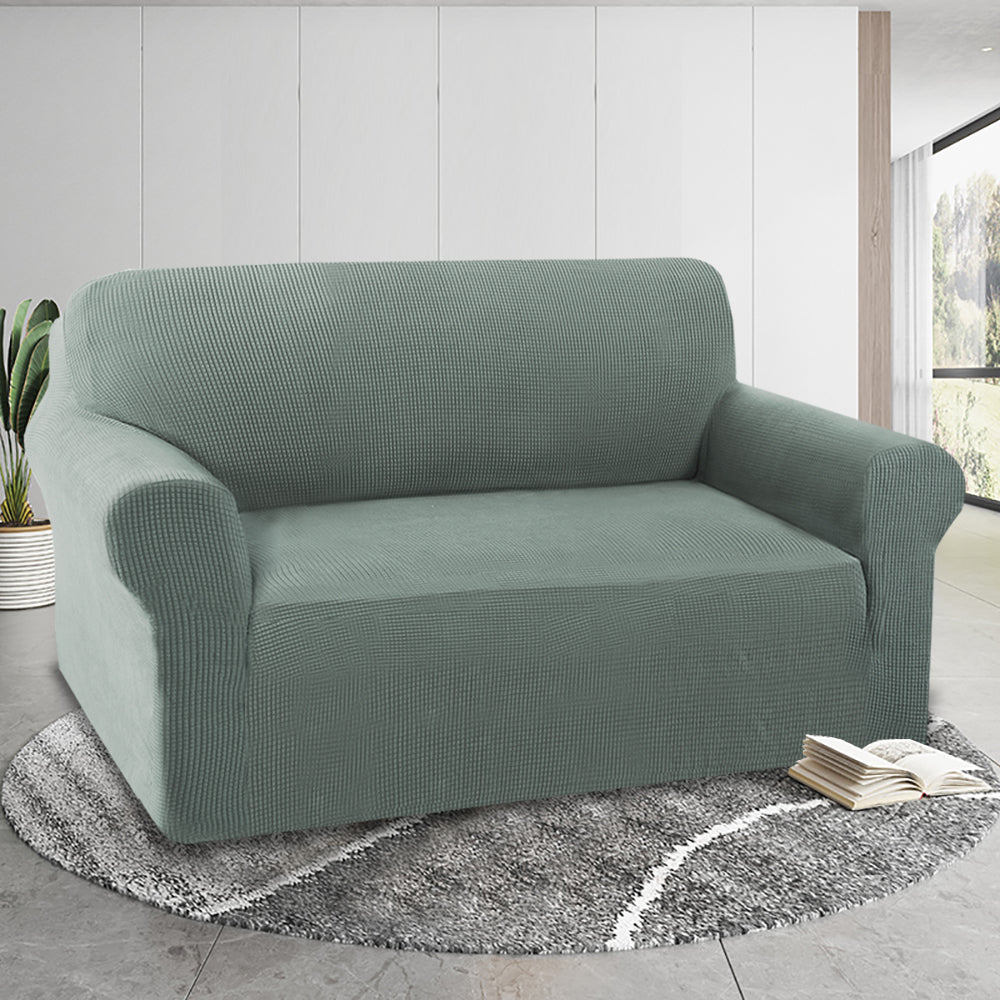 1-Piece Jacquard 2 Seater Loveseat Slipcover