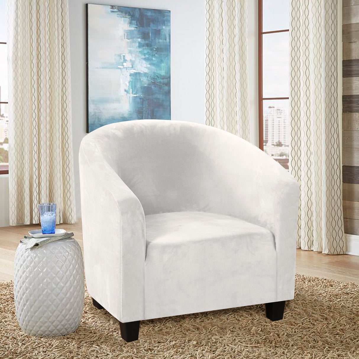 Velvet Club Tub Chair Slipcovers 2 Pack