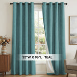 H.Versailtex Premium 100% Blackout Curtains Thermal Insulated White Liner Grommet Top Sold by 2 Panel