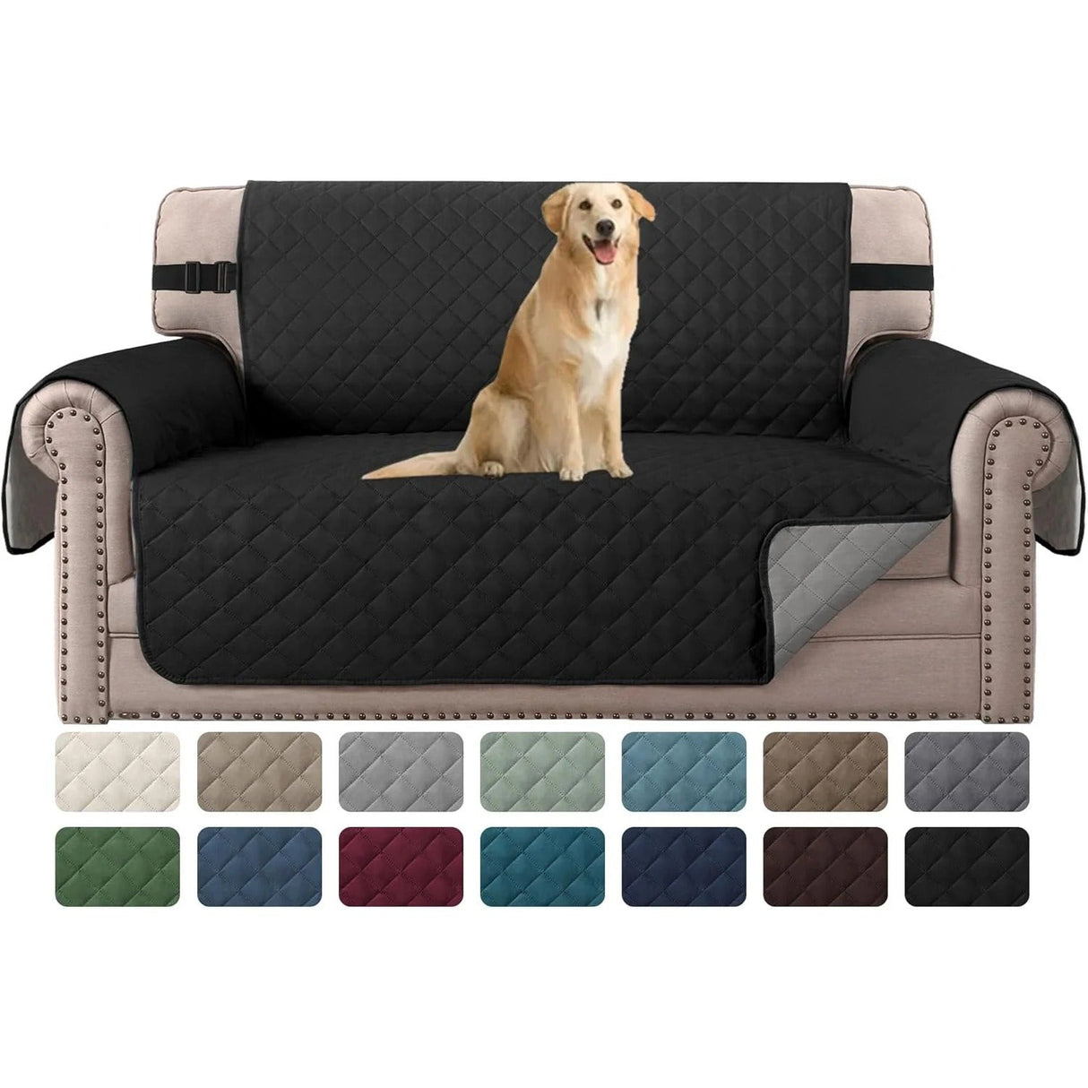 H.Versailtex Reversible Sofa Covers Water Repellent Chair Slipcover for Dogs Pets Furniture Protector