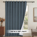 H.Versailtex 1 Panel Durable Thick Textured Linen Look Blackout Patio Door Grommet Curtain