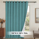 H.Versailtex 1 Panel Durable Thick Textured Linen Look Blackout Patio Door Grommet Curtain