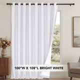 H.Versailtex 1 Panel Durable Thick Textured Linen Look Blackout Patio Door Grommet Curtain