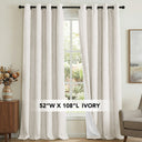 H.Versailtex Premium 100% Blackout Curtains Thermal Insulated White Liner Grommet Top Sold by 2 Panel