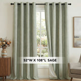 H.Versailtex Premium 100% Blackout Curtains Thermal Insulated White Liner Grommet Top Sold by 2 Panel