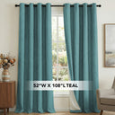 H.Versailtex Premium 100% Blackout Curtains Thermal Insulated White Liner Grommet Top Sold by 2 Panel