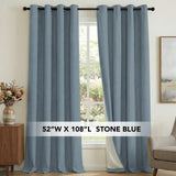 H.Versailtex Premium 100% Blackout Curtains Thermal Insulated White Liner Grommet Top Sold by 2 Panel