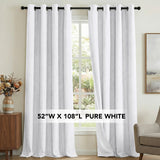 H.Versailtex Premium 100% Blackout Curtains Thermal Insulated White Liner Grommet Top Sold by 2 Panel