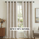 H.Versailtex Premium 100% Blackout Curtains Thermal Insulated White Liner Grommet Top Sold by 2 Panel