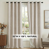 H.Versailtex Premium 100% Blackout Curtains Thermal Insulated White Liner Grommet Top Sold by 2 Panel