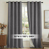 H.Versailtex Premium 100% Blackout Curtains Thermal Insulated White Liner Grommet Top Sold by 2 Panel