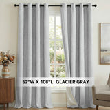 H.Versailtex Premium 100% Blackout Curtains Thermal Insulated White Liner Grommet Top Sold by 2 Panel