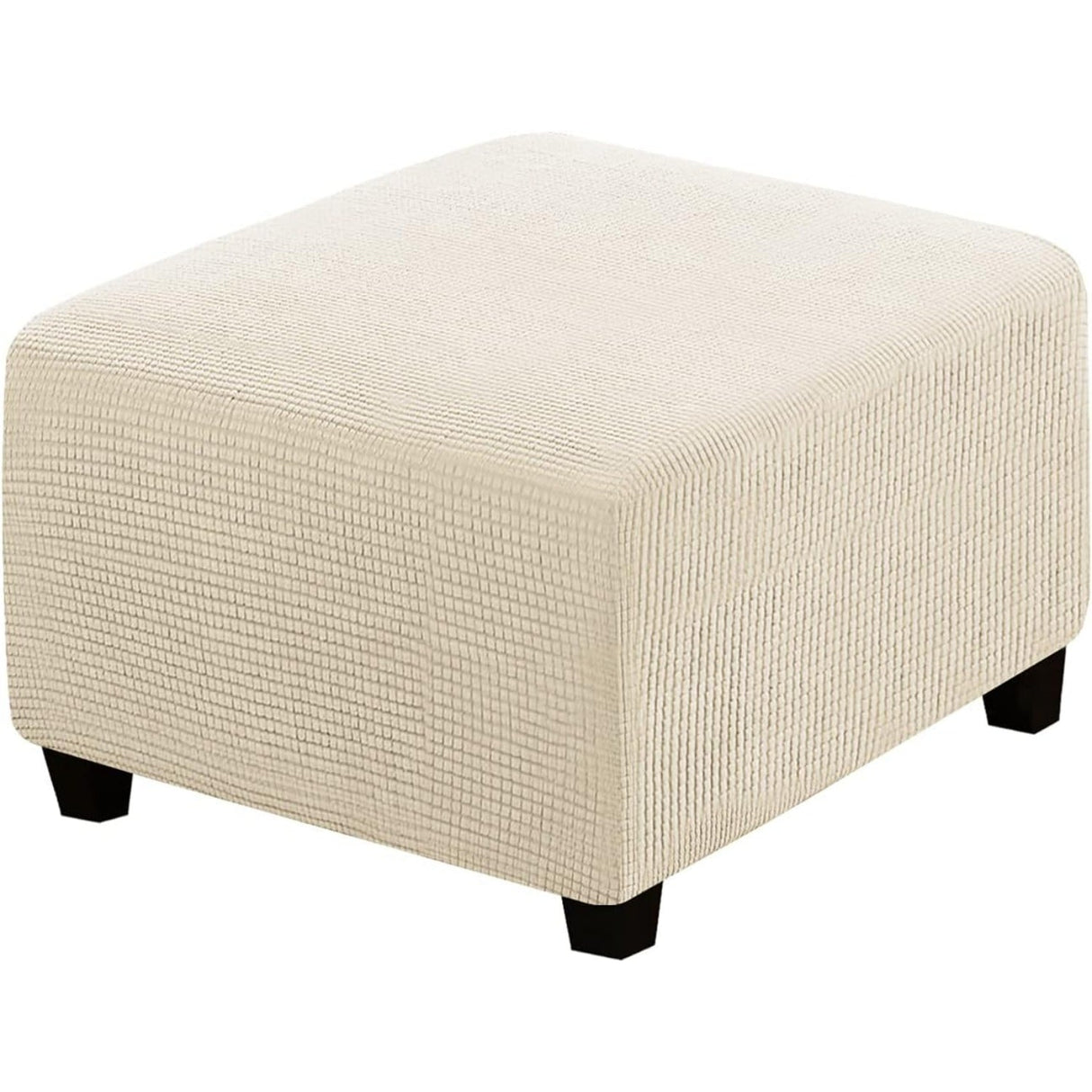 H.Versailtex  Stretch High Spandex Jacquard Ottoman Covers Fit with Elastic Bottom