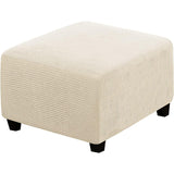 H.Versailtex  Stretch High Spandex Jacquard Ottoman Covers Fit with Elastic Bottom
