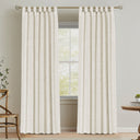 Natural Linen Tab Top Curtains Semi Sheer Curtains