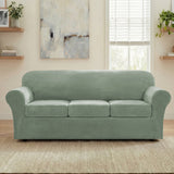H.Versailtex Modern Velvet Plush High Stretch Sofa Slipcover with Elastic Bottom