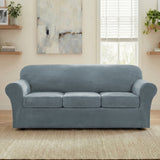 H.Versailtex Modern Velvet Plush High Stretch Sofa Slipcover with Elastic Bottom