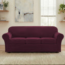 H.Versailtex Modern Velvet Plush High Stretch Sofa Slipcover with Elastic Bottom