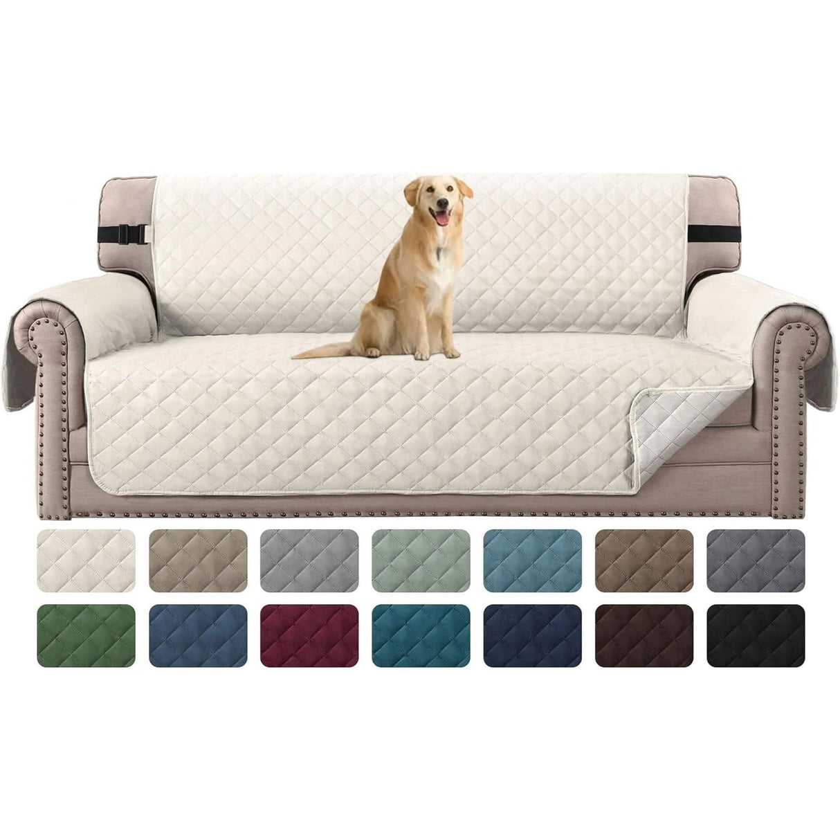 H.Versailtex Reversible Sofa Covers Water Repellent Chair Slipcover for Dogs Pets Furniture Protector