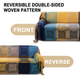 Premier Bohemian Cotton Sofa Cover Washable Throw Cover in Hippie-inspired Chenille Jacquard Fabric (71'' x 118'')