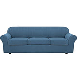 PrimeBeau Thicker Jacquard Fabric 3 Pieces Loveseat & Oversize Loveseat Covers for 2 Cushion Sofa Couch Slipcovers (Base Cover Plus 2 Seat Cushion Covers)