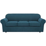 PrimeBeau Thicker Jacquard Fabric 3 Pieces Loveseat & Oversize Loveseat Covers for 2 Cushion Sofa Couch Slipcovers (Base Cover Plus 2 Seat Cushion Covers)