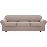 PrimeBeau Thicker Jacquard Fabric 3 Pieces Loveseat & Oversize Loveseat Covers for 2 Cushion Sofa Couch Slipcovers (Base Cover Plus 2 Seat Cushion Covers)
