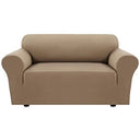 PrimeBeau 2023 Version Loveseat Cover 1-Piece Stretch Couch Covers for 2 Cushion Couch Sofa Cover Spandex Non Slip Soft Form Fit Furniture Protector with Elastic Bottom