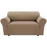 PrimeBeau 2023 Version Loveseat Cover 1-Piece Stretch Couch Covers for 2 Cushion Couch Sofa Cover Spandex Non Slip Soft Form Fit Furniture Protector with Elastic Bottom