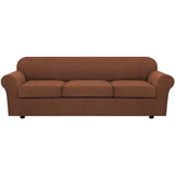 PrimeBeau Thicker Jacquard Fabric 3 Pieces Loveseat & Oversize Loveseat Covers for 2 Cushion Sofa Couch Slipcovers (Base Cover Plus 2 Seat Cushion Covers)