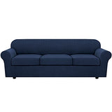 PrimeBeau Thicker Jacquard Fabric 3 Pieces Loveseat & Oversize Loveseat Covers for 2 Cushion Sofa Couch Slipcovers (Base Cover Plus 2 Seat Cushion Covers)