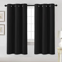 H.Versailtex 2 Panels Blackout Curtains Thermal Insulated Grommet Top Solid Color Curtains