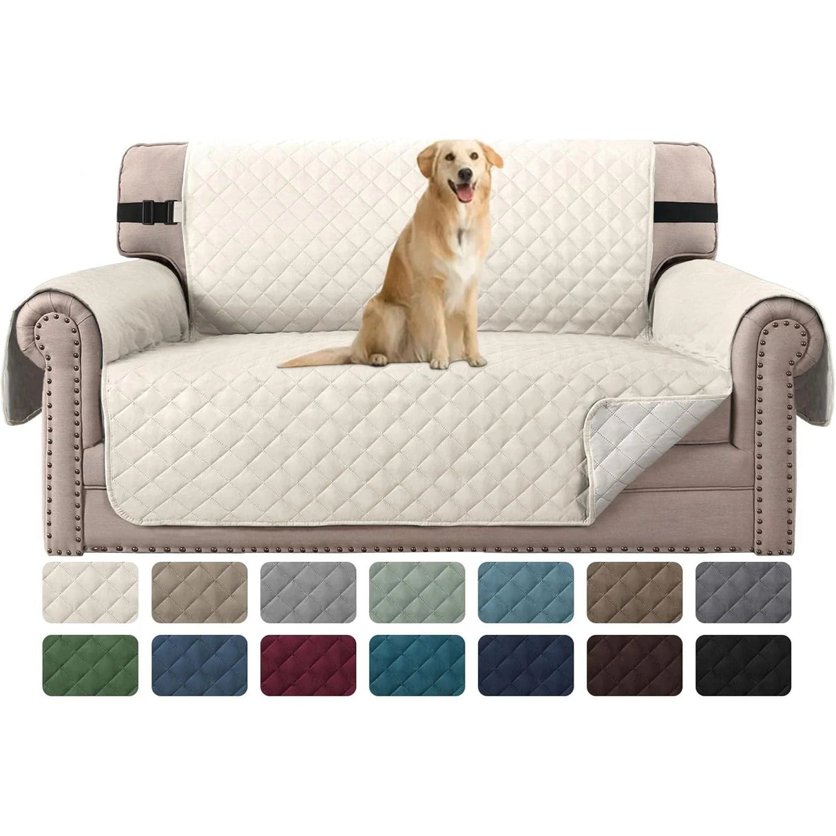 H.Versailtex Reversible Sofa Covers Water Repellent Chair Slipcover for Dogs Pets Furniture Protector