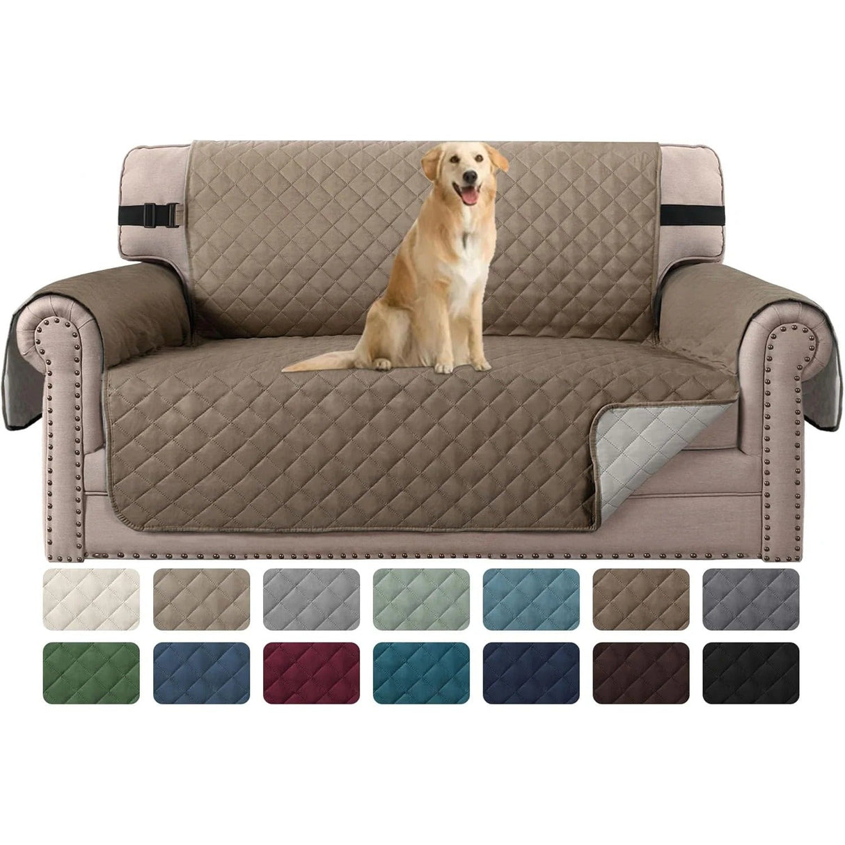 H.Versailtex Reversible Sofa Covers Water Repellent Chair Slipcover for Dogs Pets Furniture Protector