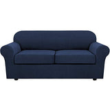 PrimeBeau Thicker Jacquard Fabric 3 Pieces Loveseat & Oversize Loveseat Covers for 2 Cushion Sofa Couch Slipcovers (Base Cover Plus 2 Seat Cushion Covers)
