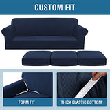 PrimeBeau 4 Pieces Premium Jacquard Sofa Slipcover Set, Sofa and Oversize Sofa